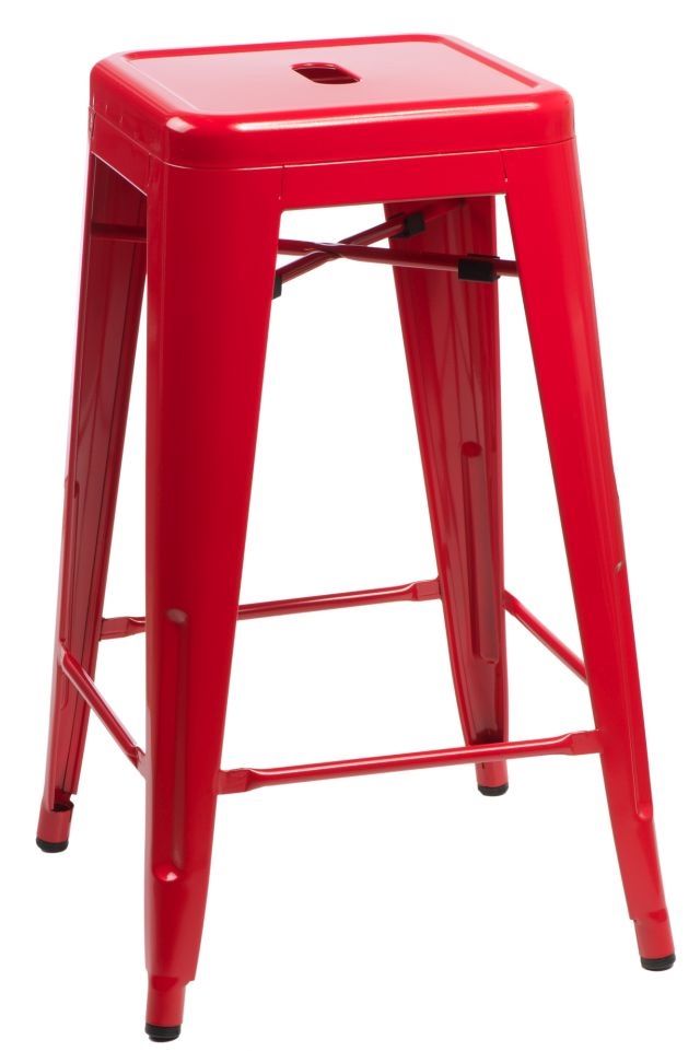  Barová stolička Paris 66cm červená inšpirovaná Tolix - mobler.sk
