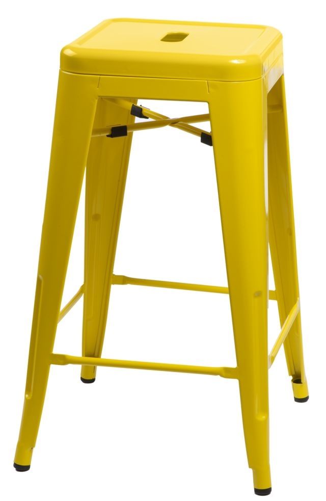 Barová stolička Paris 66cm žltá inšpirovaná Tolix - mobler.sk