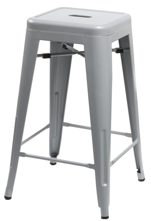  Barová stolička Paris 66cm šedá inšpirovaná Tolix - mobler.sk
