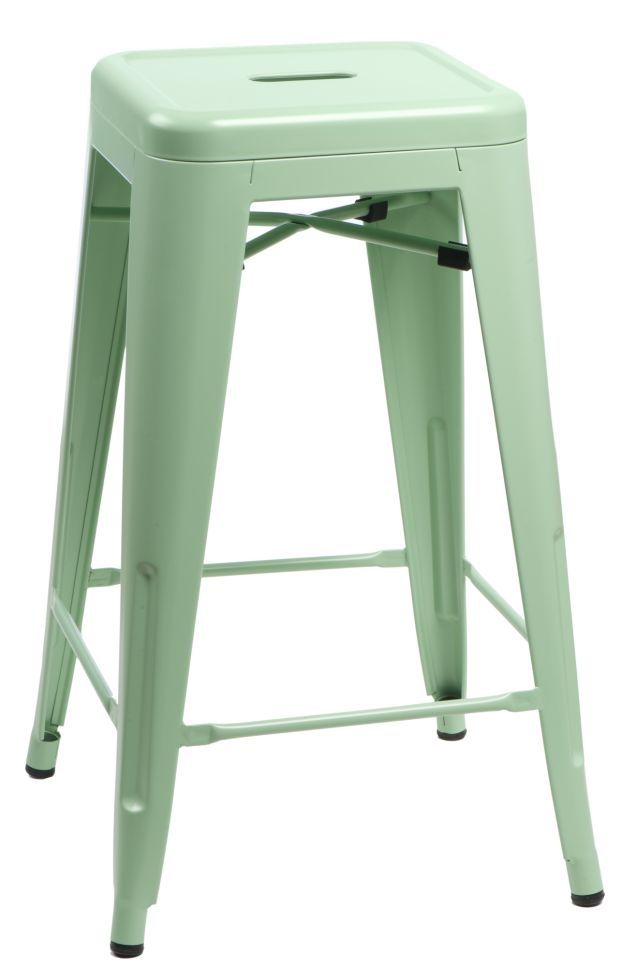  Barová stolička Paris 66 cm zelená inšpirovaná Tolix - mobler.sk