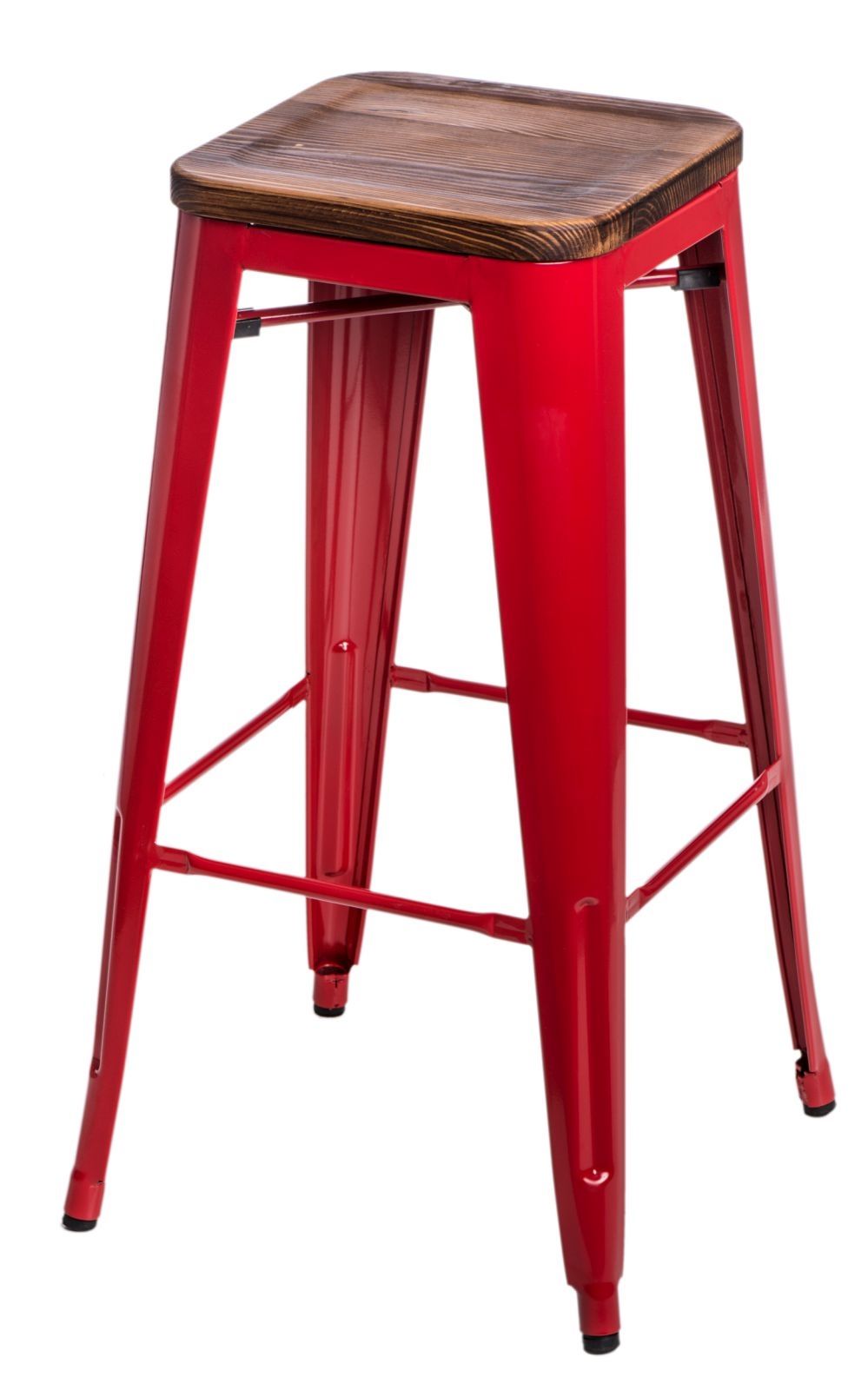  Barová stolička Paris Wood 75cm červená sosna - mobler.sk