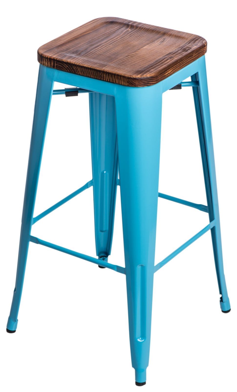  Barová stolička Paris Wood 75cm modrá sosna - mobler.sk