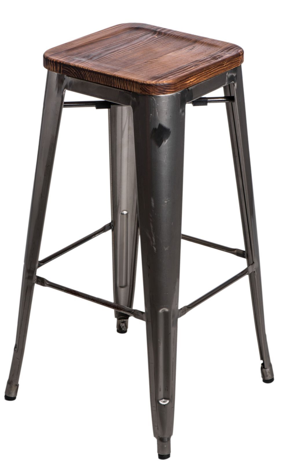  Barová stolička Paris Wood 75cm metalická sosna - mobler.sk