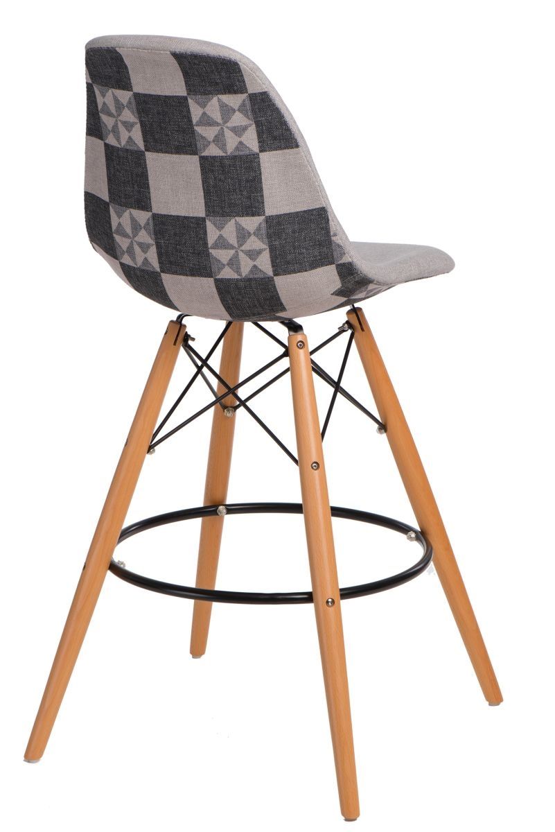 Barová stolička P016V Pattern sivá patchwork - mobler.sk