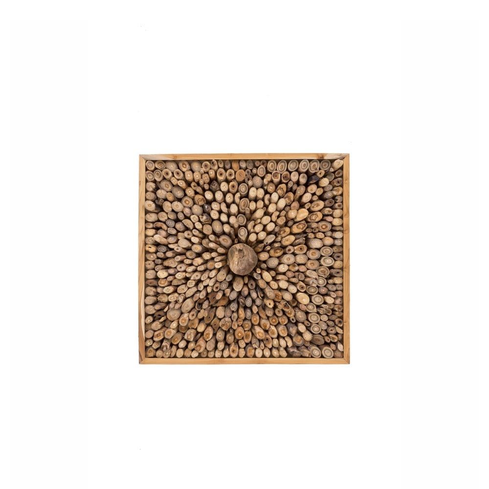 Nástenná dekorácia z recyklovaného tíkového dreva WOOX LIVING Queendom, 70 × 70 cm - Bonami.sk
