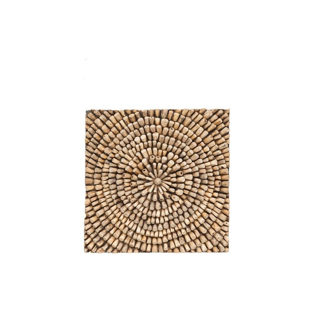 Nástenná dekorácia z teakového dreva WOOX LIVING Bee, 70 × 70 cm - Bonami.sk