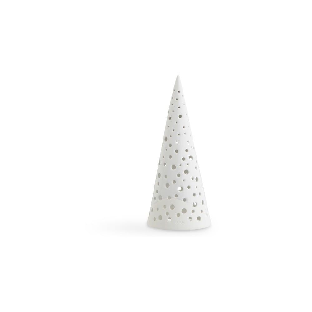 Biely vianočný svietnik z kostného porcelánu Kähler Design Nobili, výška 19 cm - Bonami.sk