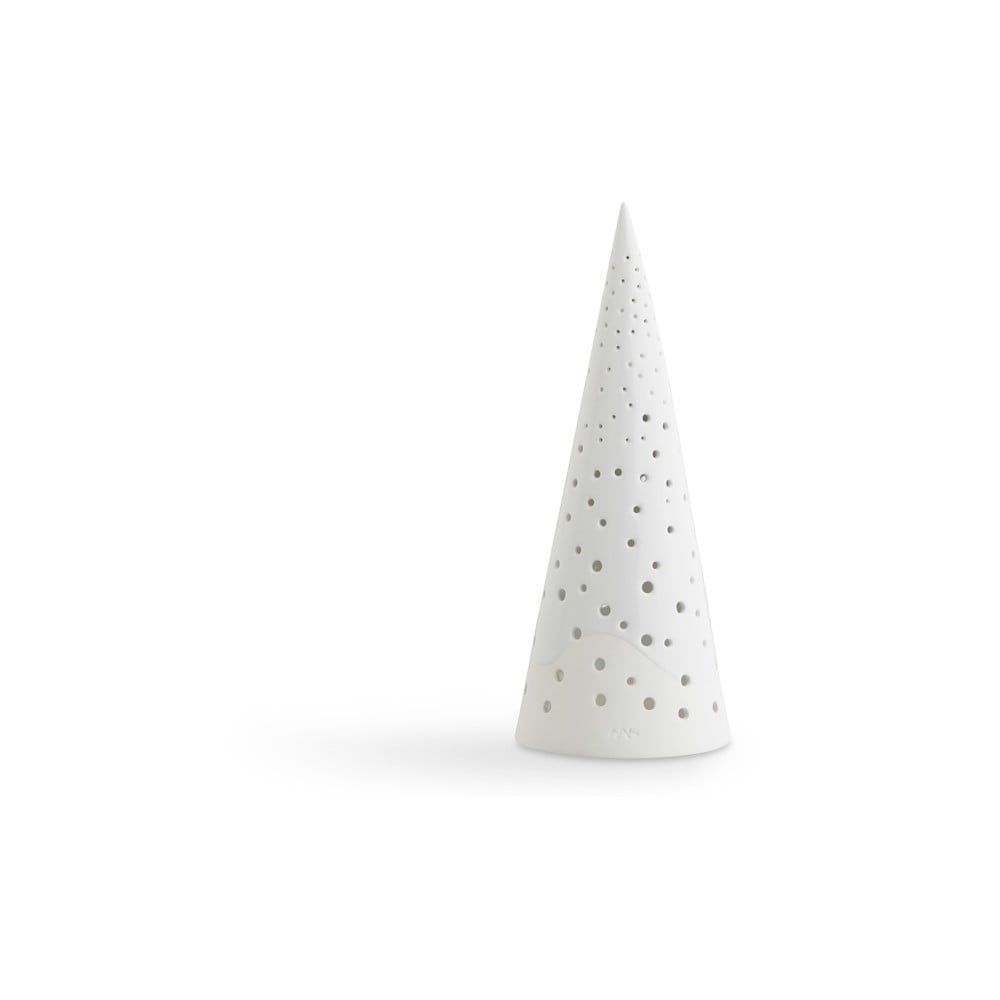 Biely vianočný svietnik z kostného porcelánu Kähler Design Nobili, výška 25,5 cm - Bonami.sk