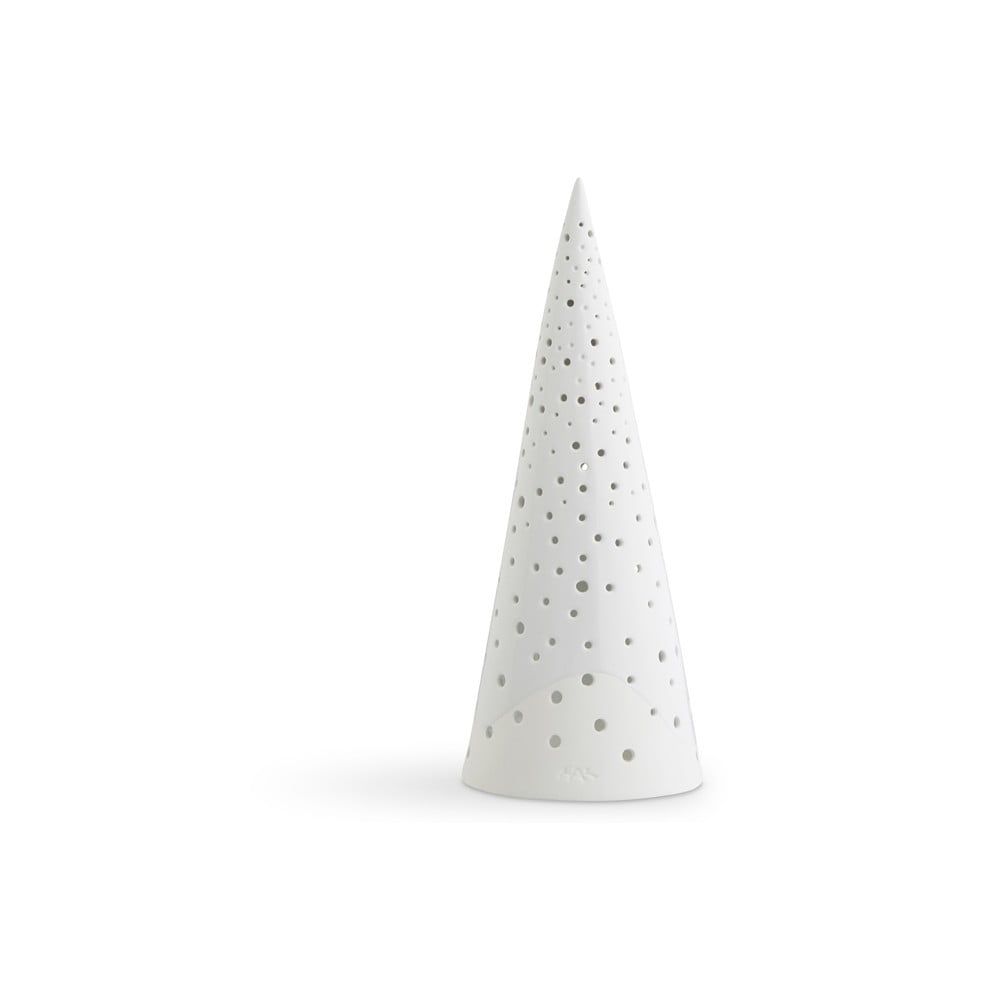 Biely vianočný svietnik z kostného porcelánu Kähler Design Nobili, výška 30 cm - Bonami.sk
