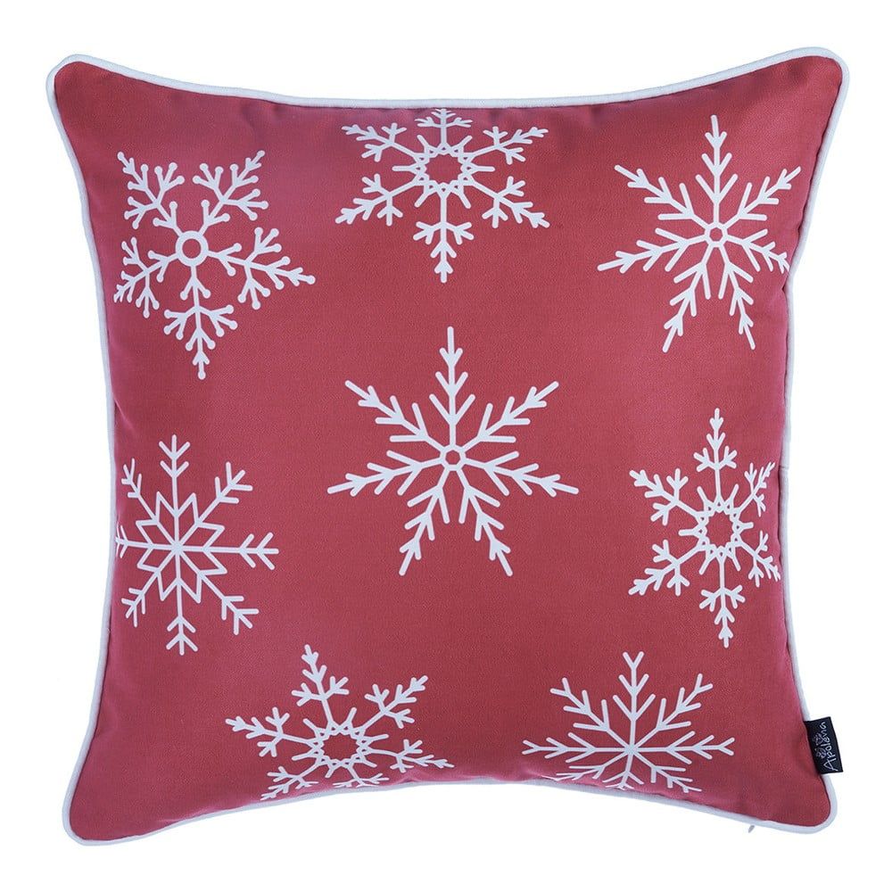 Červená obliečka na vankúš s vianočným motívom Mike & Co. NEW YORK Honey Snow, 45 × 45 cm - Bonami.sk