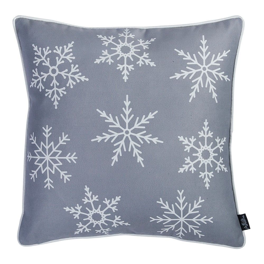 Sivá obliečka na vankúš s vianočným motívom Mike & Co. NEW YORK Honey Snowflake, 45 × 45 cm - Bonami.sk
