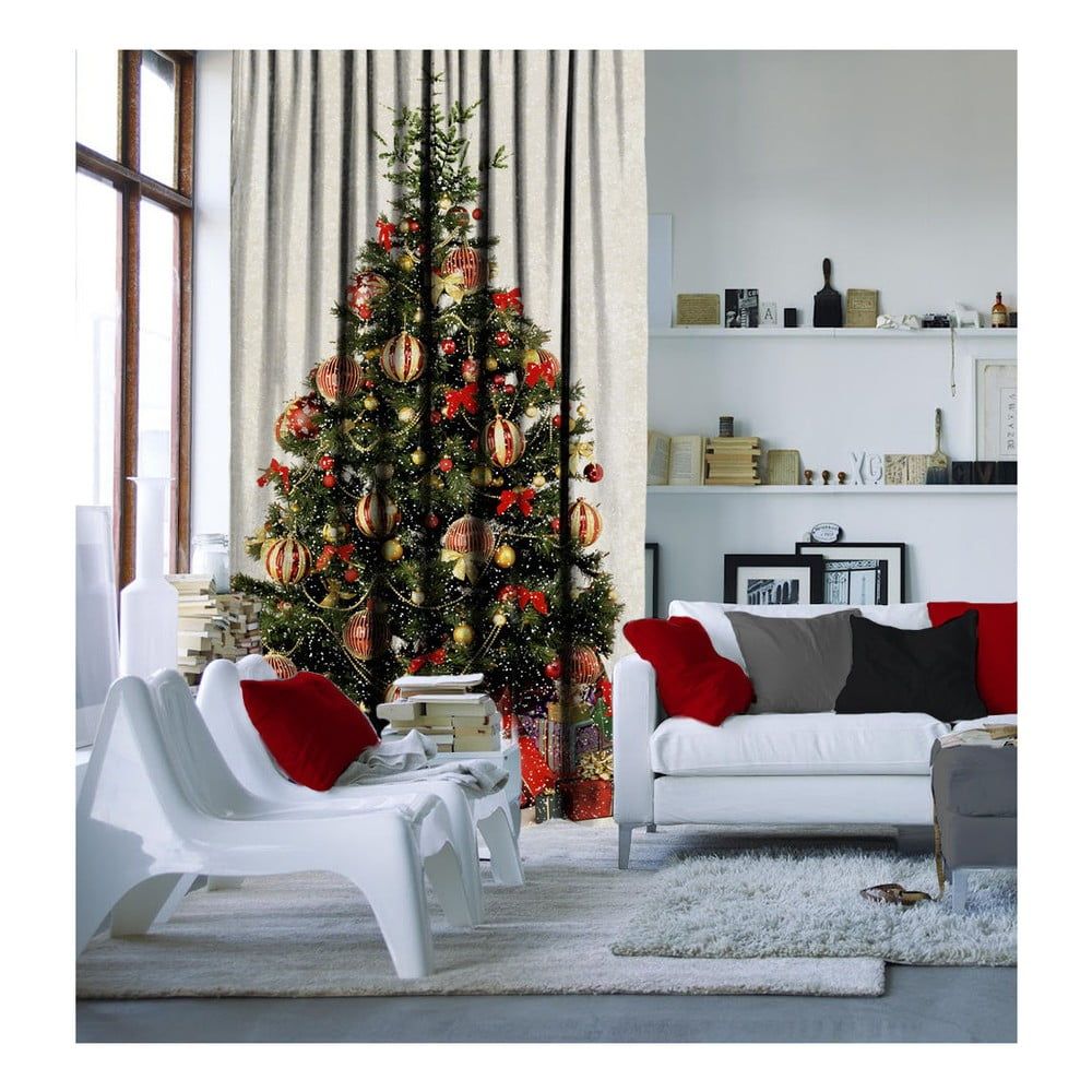 Vianočný záves Christmas Tree, 140 x 260 cm - Bonami.sk