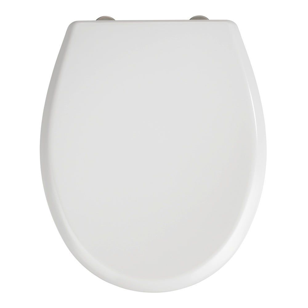Biele WC sedadlo s jednoduchým zatváraním Wenko Gubbio, 44,5 × 37 cm - Bonami.sk