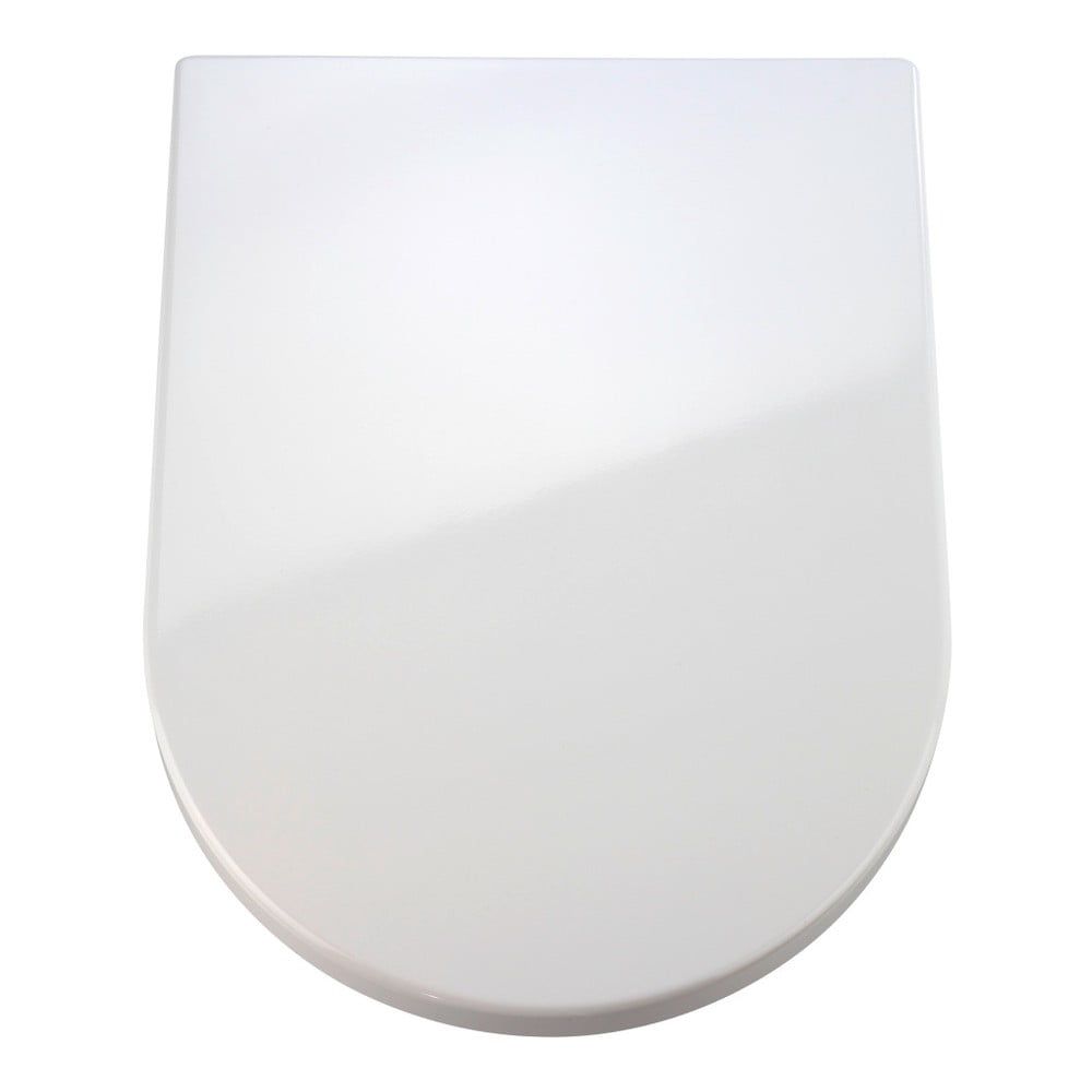 Biele WC sedadlo s jednoduchým zatváraním Wenko Premium Palma, 46,5 × 35,7 cm - Bonami.sk