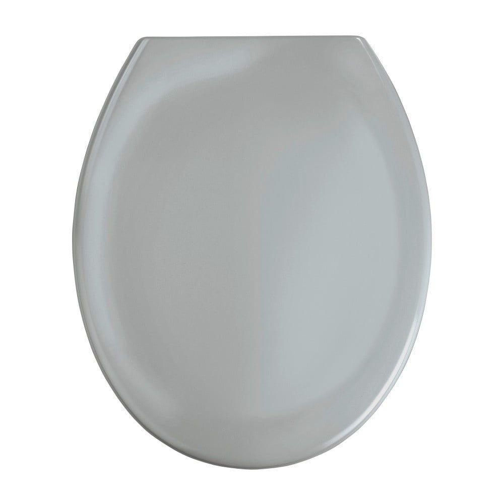 Svetlosivé WC sedadlo s jednoduchým zatváraním Wenko Premium Ottana, 45,2 x 37,6 cm - Bonami.sk