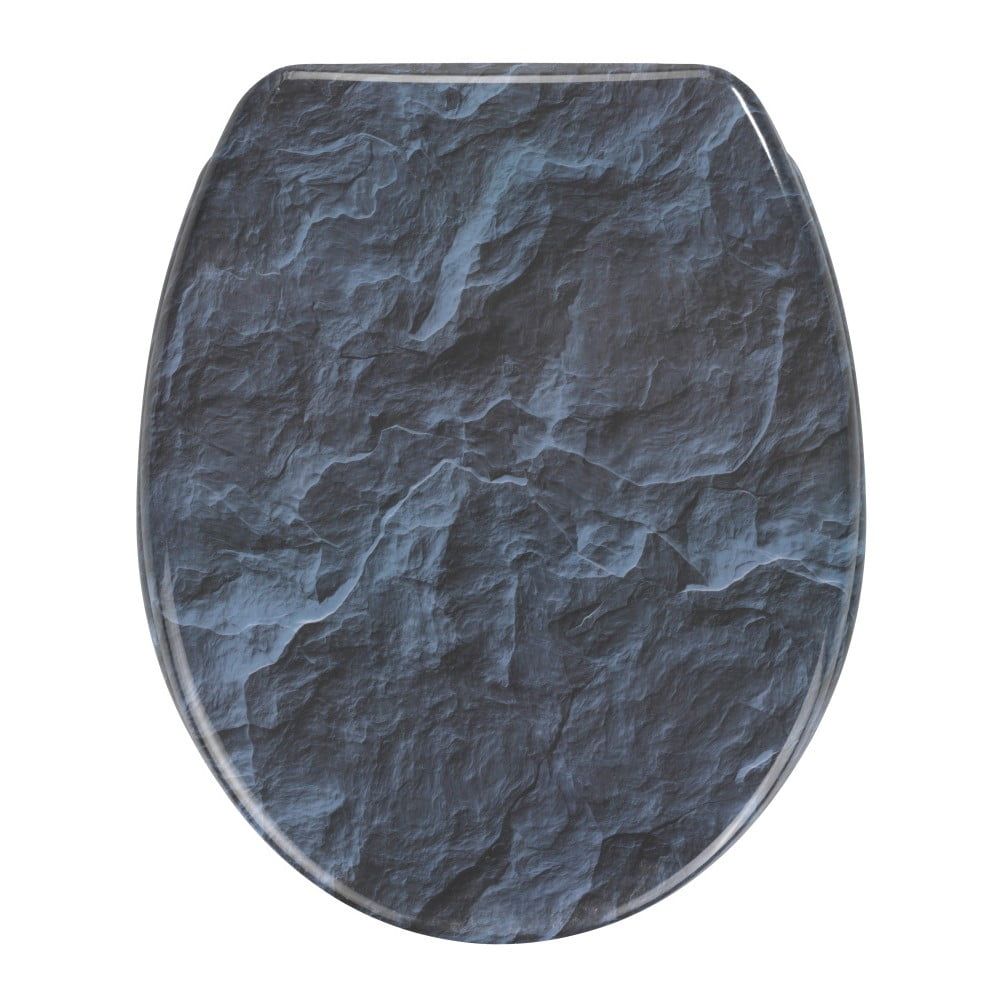 WC sedadlo s jednoduchým zatváraním Wenko Slate Rock, 44,5 × 37,5 cm - Bonami.sk