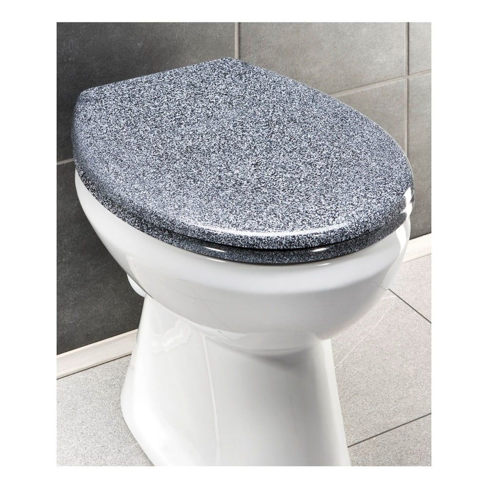 WC sedadlo v žulovom dekore s jednoduchým zatváraním Wenko Premium Ottana, 45,2 x 37,6 cm - Bonami.sk