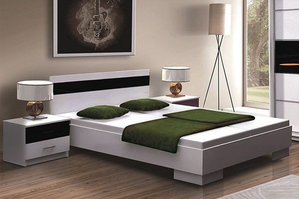 DUBLIN posteľ 160x200, biela/čierna - Byvajsnami.sk