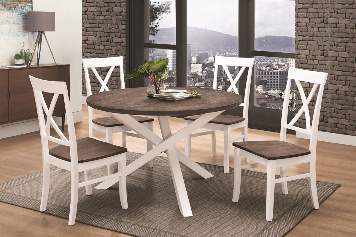 VerDesign, GRENADA drevený jedálenský stôl, biela/ wenge - Byvajsnami.sk
