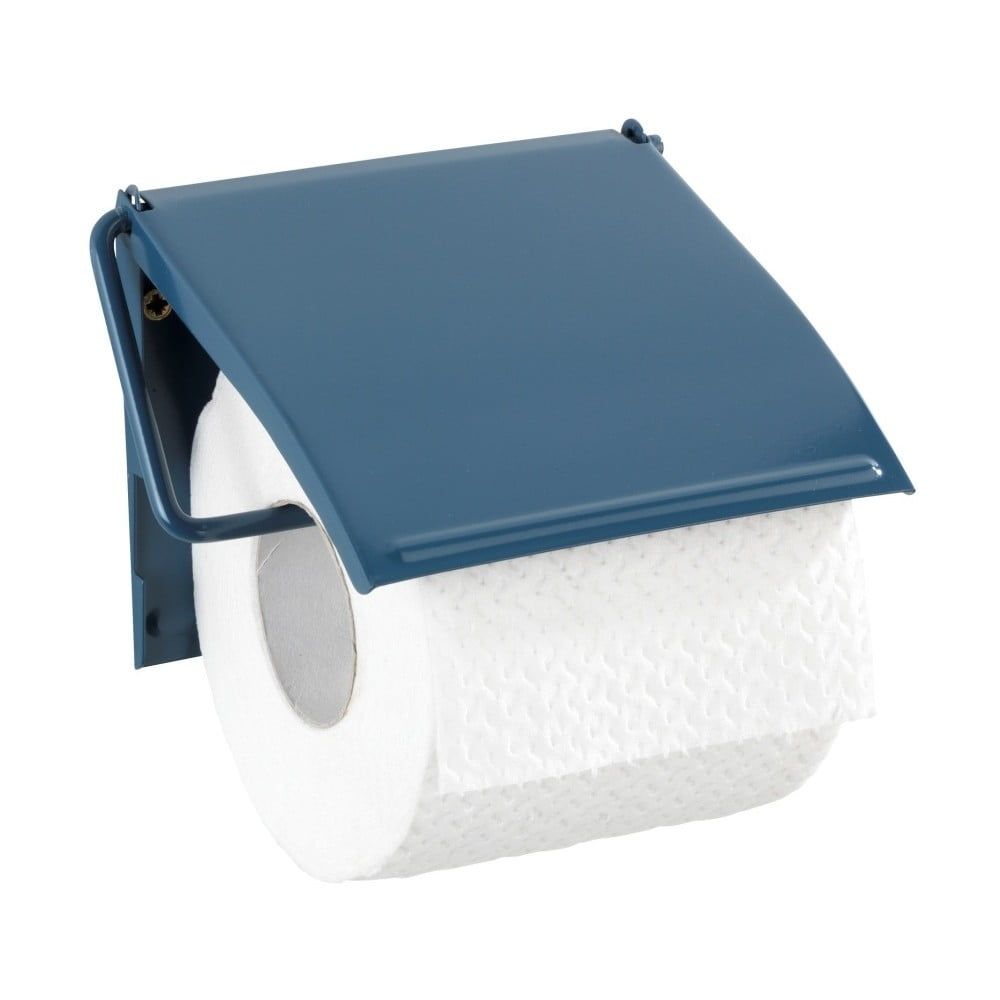 Modrý nástenný držiak na toaletný papier Wenko Cover - Bonami.sk
