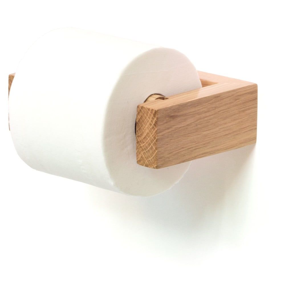 Nástenný držiak na toaletný papier z dubového dreva Wireworks Mezza - Bonami.sk