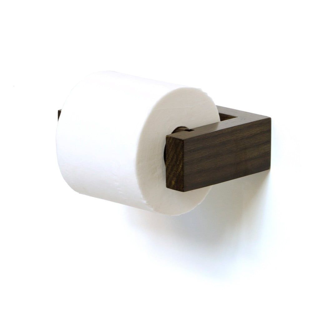 Nástenný držiak na toaletný papier z dubového dreva Wireworks Mezza Dark - Bonami.sk