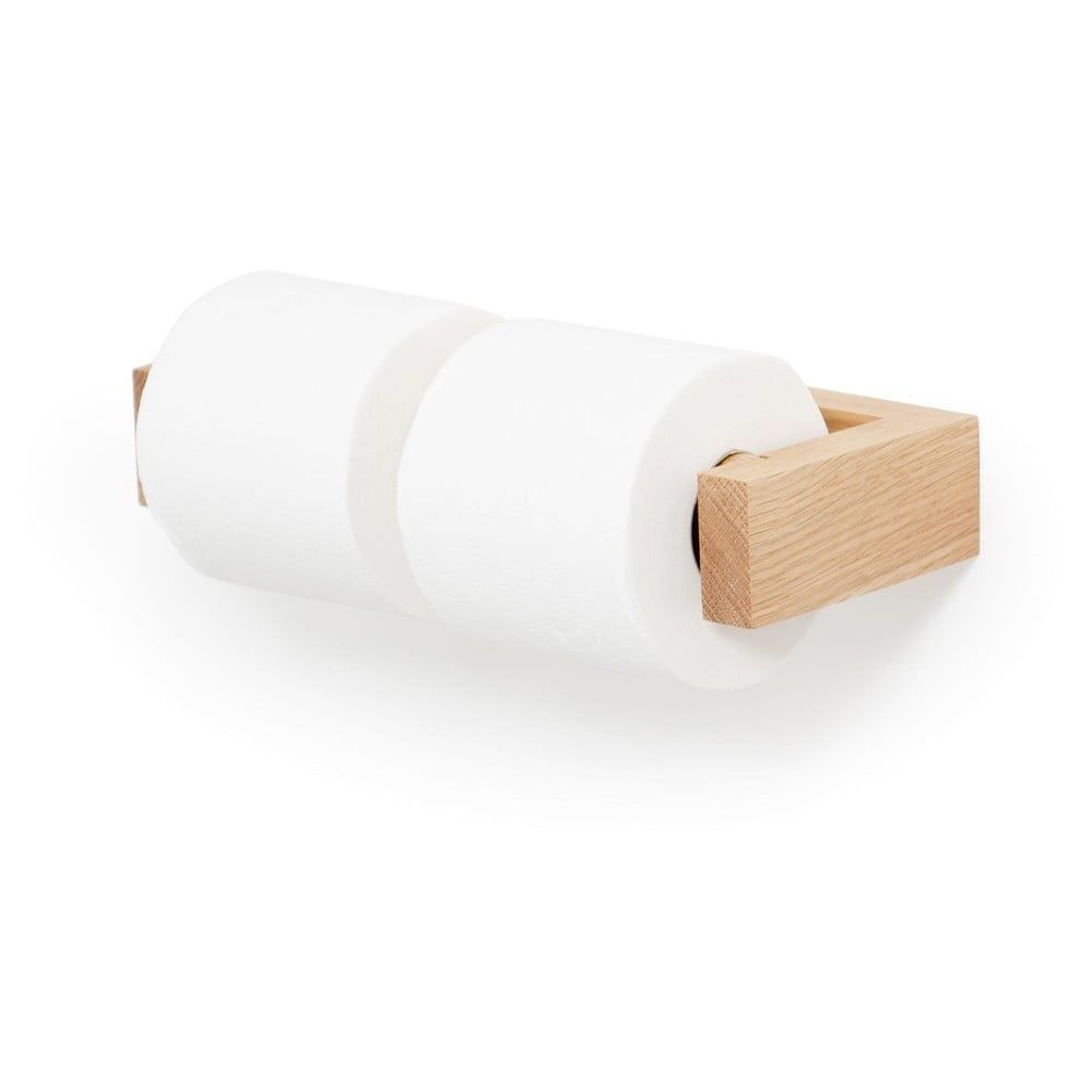 Nástenný držiak na toaletný papier z dubového dreva Wireworks - Bonami.sk