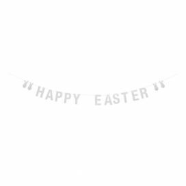 Biela papierová girlanda Bloomingville Happy Easter, dĺžka 200 cm