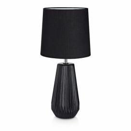 Čierna stolová lampa Markslöjd Nicci, ø 19 cm