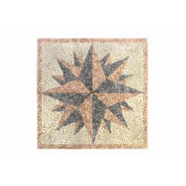 Divero 60224 Mramorová mozaika kompas - 120 x 120 cm