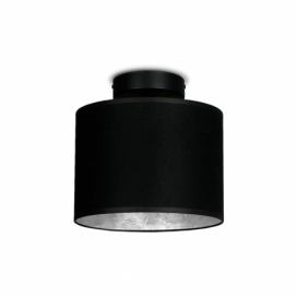Čierne stropné svietidlo s detailom v striebornej farbe Sotto Luce MIKA Elementary XS CP, ⌀ 20 cm