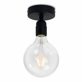 Čierne stropné svietidlo Bulb Attack Uno Basic