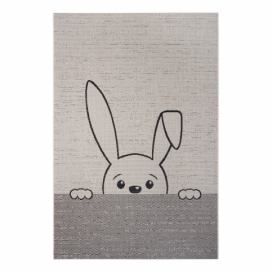 Sivý detský koberec Ragami Bunny, 80 x 150 cm