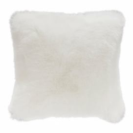Biely vankúš z umelej kožušiny Mint Rugs Soft, 43 × 43 cm