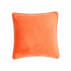 Oranžový vankúš Tiseco Home Studio Velvety, 45 x 45 cm