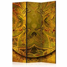 Paraván Mandala: Golden Power Dekorhome 135x172 cm (3-dielny)