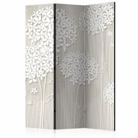 Paraván Paper Dandelions Dekorhome 135x172 cm (3-dielny)