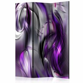 Paraván Purple Swirls Dekorhome 135x172 cm (3-dielny)
