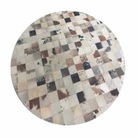 Kožený koberec Typ 10 200x200 cm - vzor patchwork