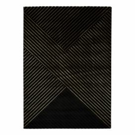 Čierny koberec Universal Gold Stripes, 120 x 170 cm Bonami.sk