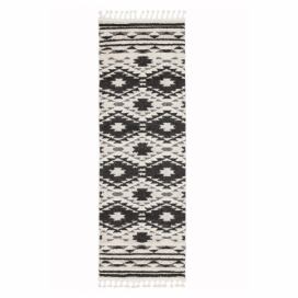 Čierno-biely koberec Asiatic Carpets Taza, 80 x 240 cm