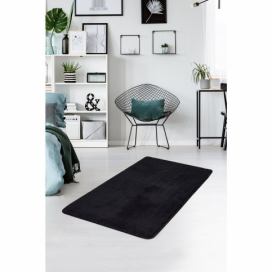 Čierny koberec Milano, 120 × 70 cm