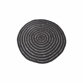 Čierny kruhový bavlnený koberec LABEL51 Knitted, ⌀ 150 cm Bonami.sk