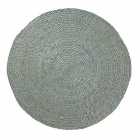 Modrý jutový koberec La Forma Dip, ⌀ 100 cm