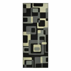Čierny koberec Hanse Home Hamla Retro, 80 × 150 cm