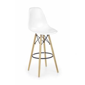H51 barová stolička biela