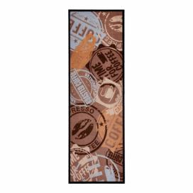 Hnedý kuchynský behúň Zala Living Coffee Stamp, 50 × 150 cm