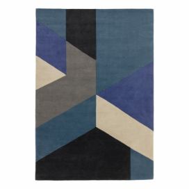 Modrý koberec Asiatic Carpets Big Geo, 160 x 230 cm