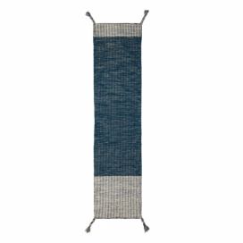 Modrý vlnený behúň Flair Rugs Anu, 60 x 200 cm Bonami.sk