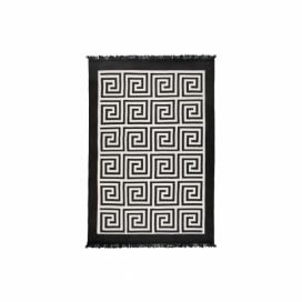 Béžovo-čierny obojstranný koberec Framed, 80 × 150 cm